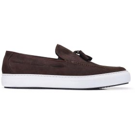 Resim Nevzat Onay Hakiki Deri Kahverengi Sneaker Erkek Ayakkabı -8384- 