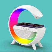 Resim Zineets Kablosuz Şarj Standlı Bluetooth Hoparlör Başucu Gece Lambası Animasyonlu RGB IŞIK 