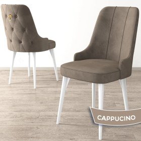 Resim Canisa Concept Canisa Enoa Serisi Babyface Kumaş/beyaz Gürgen Ayaklı Sandalye 