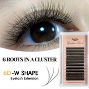 Resim 1 Çift JB JEYELABEAU 6D W Şeklinde Kirpik Uzatma, Rus DD Bukle, Anime Kabarık, Ekstra Kalın 0.07mm, Karışık Uzunluk 6-15mm, C/D Bukle, Yeni Başlayanlar İçin Uygun, Salon Kullanımı İçin Otomatik Çiçek Açan Bireysel Takma Kirpikler 