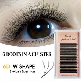 Resim 1 Çift JB JEYELABEAU 6D W Şeklinde Kirpik Uzatma, Rus DD Bukle, Anime Kabarık, Ekstra Kalın 0.07mm, Karışık Uzunluk 6-15mm, C/D Bukle, Yeni Başlayanlar İçin Uygun, Salon Kullanımı İçin Otomatik Çiçek Açan Bireysel Takma Kirpikler 
