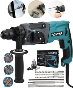 Resim POWER BLACK Profesyonel 850w Darbeli Metal Şanzıman BAKIR SARGI Kırıcı Delici Hilti Matkap 