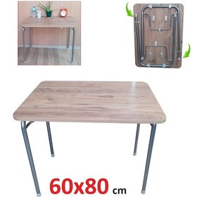 Resim Depolife Depolife Katlanır Ayaklı Mutfak Balkon Yemek Çalışma Masası Ceviz (464145362) 