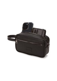 Resim Newish Polo Erkek Siyah Deri Portföy Clutch Traş Kozmetik Bakım Ve Günlük El Çantası New269 Siyah 