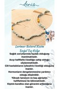 Resim Deniz Doğal Taş Sertifikalı Larimar Natural Kesim ( Taşlar) Doğaltaş Kolye M234 