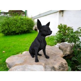 Resim Minimalist Chihuahua Heykeli Modern Dekoratif Obje Figür 15 Cm 