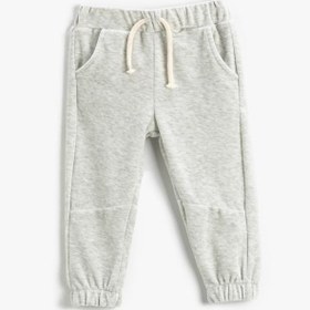 Resim Erkek Bebek Basic Kadife Jogger Eşofman Altı Beli Bağlamlı 