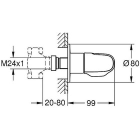Resim Grohe Grohtherm 1000 New Ankastre Stop Valf - 19981000 Krom 