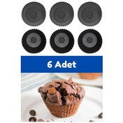 Resim Kitchen Design Lab Antrasit Mini Cupcake Kek Kalıbı - 6 Adet 