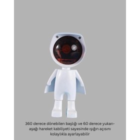 Resim Ceylan Adam Gün Batımı Efekti Sunan Astronot LED Masa Lambası 