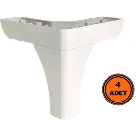 Resim 4 Adet Bella Ayak Mobilya Koltuk Çekyat Ayağı 14 Cm Aytaşı-krem 