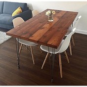 Resim Vivonty Çam Ahşap Yemek Masası 120x60 Renk Ceviz 120 Cm Yemek Masası 