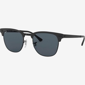 Resim RAY-BAN 0RB3716 Clubmaster Metal Unisex Shiny Siyah Top Mat Güneş Gözlüğü 