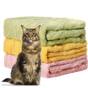 Resim Kalın Çift Taraflı Flanel Kedi Battaniyesi, Eğlenceli Toplu Evcil Hayvan Sıcak Polar Atkısı - Dayanıklı ve Çizilmeye Karşı Dirençli Köpek Yatağı Şemsiyeleri İçin Mat 