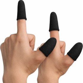 Resim CoverZone Iki Çift Mobil Oyun Parmak Kılıfı, Yüksek Hassasiyetli Dokunmatik Parmak Kolu, Terletmeyen Kaydırmaz Gamer Finger Sleeve, Fps Pubg Oyun Aksesuarı, Telefon Tablet Uyumlu - KP01 
