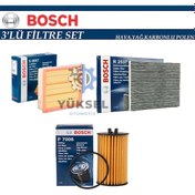 Resim Opel Corsa D 1.2 / 1.4 Benzin Bosch Filtre Bakım Seti 2008-2014 
