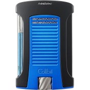 Resim Colibri Daytona 3 Torch Pürmüz Metalik Mavi-Siyah Puro Çakmağı 