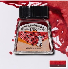 Resim Winsor & Newton Drawing Ink Çini Çizim Mürekkebi Brick Red 