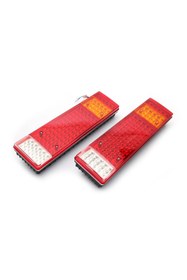 Resim ÇERAY 2 Adet - 7.ledli Stop Lambası Ledli Şeffaf Camlı - 24v 