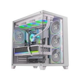 Resim Polii White 850W 80+ Bronze PSU 4X120mm FRGB Fan ATX Temperli Cam Beyaz Gaming (Oyuncu) Kasa 