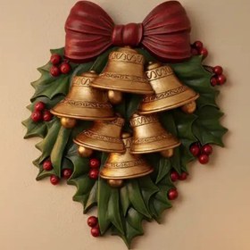 Resim Handmade 3D New Year’s Bell Decor, Christmas Wall Bell Ornament, Holiday Bells Decoration - Object-12 