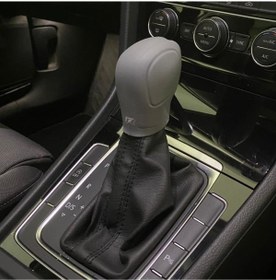 Resim Genel Markalar Volkswagen T-Roc Dsg Silikon Vites Topuzu Kılıfı Gri R Logo FS 