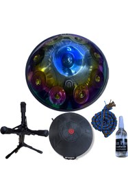 Resim ARSHA FULL PAKET TİTANİUM HANDPAN 9 nota Re Minör ( Stand +ÇANTA+BAKIM YAĞI VE KORUYUCU RENKLİ KUŞAK 