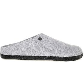 Resim Birkenstock Açık Gri Erkek Kışlık Ev Terliği 1015080 ZERMATT 