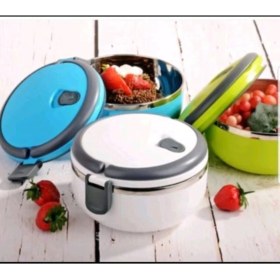 Resim Beyaz 0,75 Litre Tek Katlı Sızdırmaz Yemek Termosu Sefer Kabı 