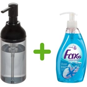Resim Bosphorus Siyah Füme Sıvı Sabunluk ve 1 Adet 400 ml Sıvı Sabun Okyanus Kokulu 