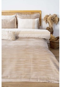 Resim Rivaistanbul Alina Cappuccino Nakışlı Çift Kişilik Nevresimli Pike Seti - 8 Parça Çeyiz Seti Krem 