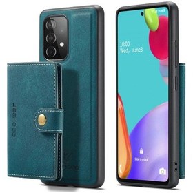 Resim Samsung Galaxy Uyumlu A52 5g İçin Lüks Ayrılabilir Cüzdan İş Magnetik 2'si 1 Arada İşlevsellik 