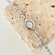 Resim Vesce Atelier Tuva Gümüş Saat Beyaz 