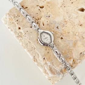 Resim Vesce Atelier Tuva Gümüş Saat Beyaz 