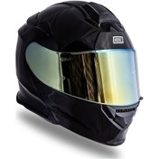 Resim Delta Basic Parlak Siyah Çene Açılır Kask C4 Siyah 