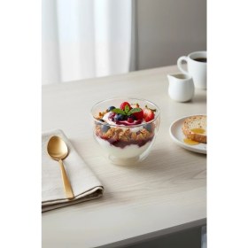 Resim Çift Cidarlı Cam Kase 250 ml 10 cm 