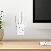 Resim WiFi Extender, WiFi Extender Sinyal Güçlendirici | 1200Mbps Kablosuz Yönlendirici Sinyal Güçlendirici - 4 bağlantı noktası yüksek hızlı çift bant 5GHz/2.4GHz ağ yönlendirici, her zamankinden 