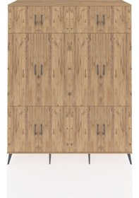 Resim Kronos Gardrop 10 Raflı 12 Kapaklı 2 Askılı 176x59x221 Çam-çam/aytaşı Çam/aytaşı 