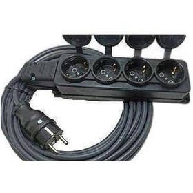 Resim Bemis 4'lü Kauçuklu Priz 3x1.5mm Uzatma 2 MT 