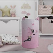 Resim MEKTA HOME Pembe Prenses Perili Kız Desenli Oyuncak Sepeti Ve Çamaşır Sepeti Mktos-064 