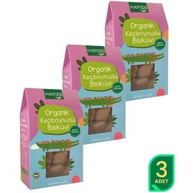 Resim Wefood Kids Organik Keçiboynuzlu Bisküvi 55 gr 3'lü 