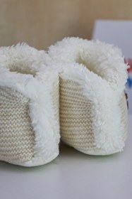 Resim MinyTim Bebek Panduf, İlk Adımım, Kaydırmaz Taban Polar Astarlı 