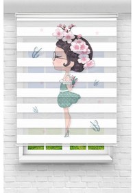 Resim Perdecizade Enxboy Kız Çocuk Dijital Baskılı Zebra Perde-cocuk Odası-stor Perde Pz-2628 Renkli 