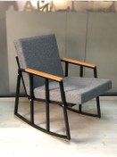 Resim Sallanan Sandalye Tv Koltuğu Kafe-balkon-mutfak-berjer-ofis-salon Sallanır Tekli Koltuk Gri 