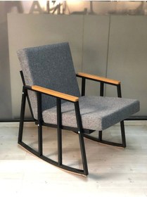 Resim Sallanan Sandalye Tv Koltuğu Kafe-balkon-mutfak-berjer-ofis-salon Sallanır Tekli Koltuk Gri 