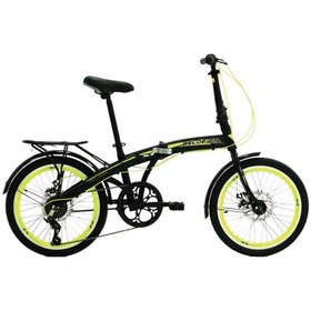 Resim Genel Markalar Katlanabilir Bisiklet X7 Neon Sarı 20 Jant 7 Vites Siyah Neon Yeşil 