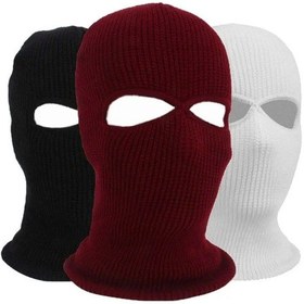 Resim Yeni Tam Yüz Maskesi İki Delikli Balaklava Örgü Şapka Ordu Taktik Cs Kış Kayak Bisiklet Maskesi Bere Şapka Atkı Sıcak Yüz Maskeleri Diğer 