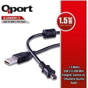 Resim QPORT Q-USBKM1.5 1,5m 5PIN KAMERA---USB2.0 ŞARJ 