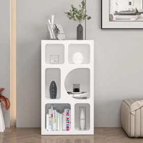 Resim Bohem Kitaplık 90 Cm Mebran - Beyaz Beyaz 