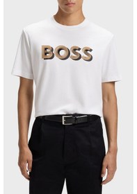 Resim Boss Erkek T Shirt 50551902 100 Beyaz Beyaz 